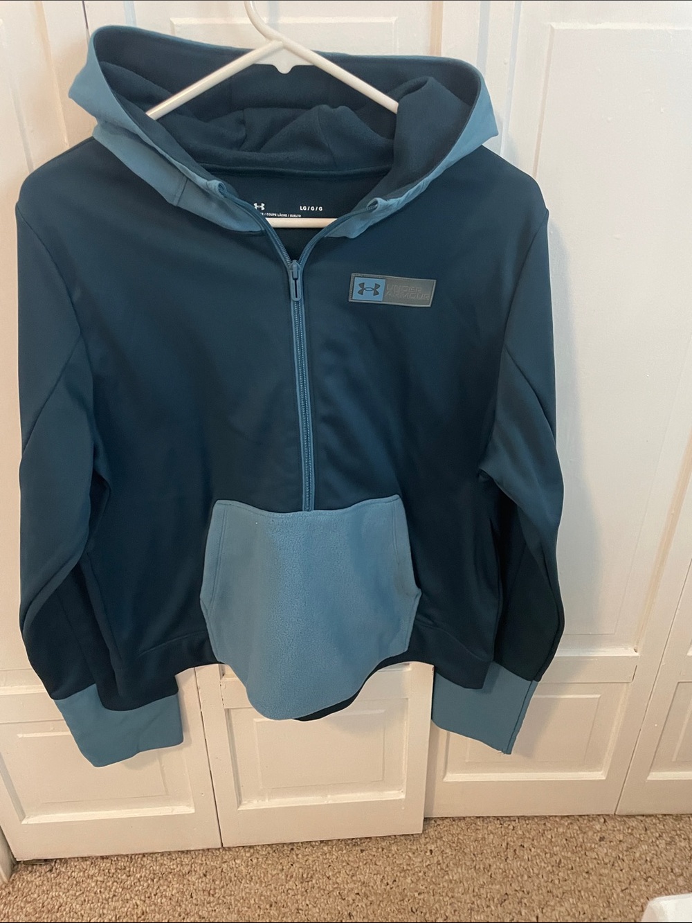 Under Armour Two-Tone Blue Youth Zip Hoodie